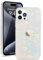 L-FADNUT for iPhone 15 Pro Case Clear Cute Holographic Heart Pattern for Women Girls Transparent Fashion Glitter Silicone Bumper Shockproof Protective Phone Case for iPhone 15 Pro
