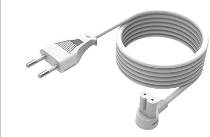 Flexson 5m Stromkabel für Sonos ERA 100 und 300, RAY, ARC, SUB (GEN 3), SUB-Mini, AMP, Beam, Play Base, PLAY5 (GEN 2) – Weiß (EU)