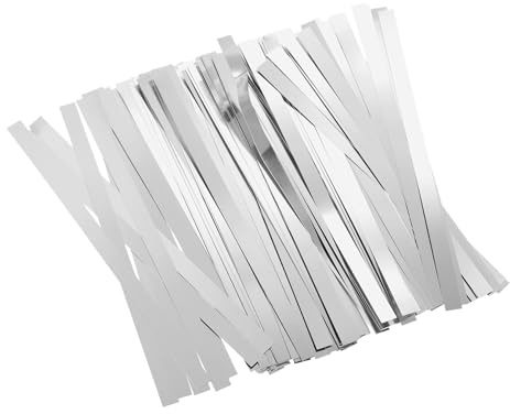 A ABSOPRO 18650 Nickel Plated Tape Plate 0.15x6x100mm for Battery | Silver Tone, Set of 100, Lithium battery pack welding