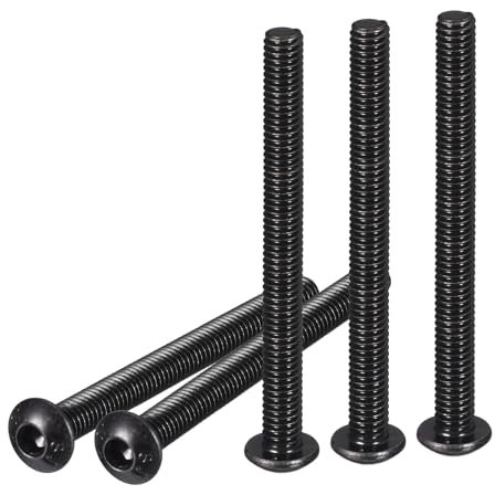 DTGN M4-0.7x50mm Viti a Testa Svasata con Presa Esagonale - 50pz Ideali per Macchine Acciaio Carbonio Ossidazione Nera Viti a Testa Esagonale Filettatura Completa