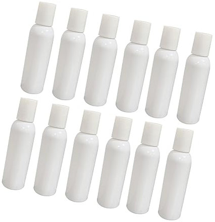 POPETPOP Ensemble De 12 Pièces Contenants De Voyage pour Articles De Toilette Récipient Transparent Mini-Lotion Mini Bouteilles De Voyage Flacon Pulvérisateur De Voyage Blanche Paquet