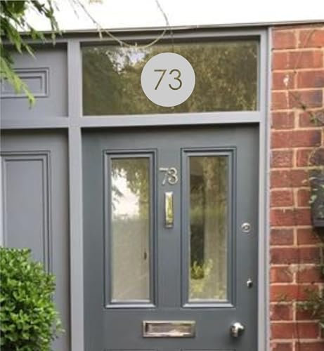 Personalised Circle Frosted Fanlight House Door Number Etched Glass Housewarming Sticker PG142