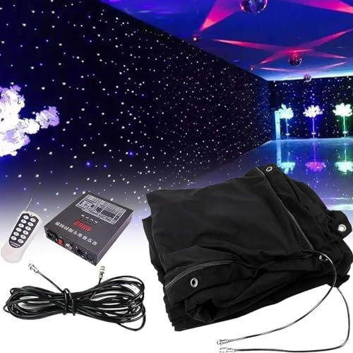 CYMYYDS Sternennacht-Hintergrund, LED-Bühne, Sternenhimmel-Stoffhintergrund, Nachthimmel-Vorhang-Hintergründe, Weltraum-Themenhintergrund, Weihnachten, Party-Dekoration, Studio-Requisiten,2x3m