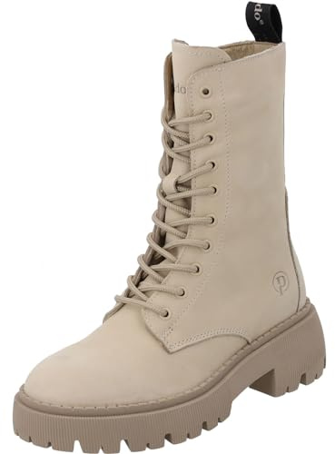 Palado Stiefeletten Damen Delos – bequeme Boots Made in Portugal - leicht gefütterte Stiefel für Herbst & Winter - modische Winterschuhe Beige UK6 - EU39