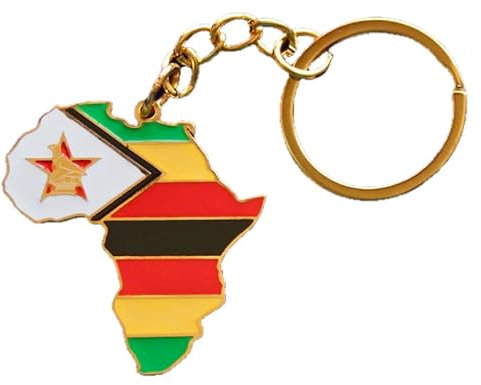 Generic Schlüsselanhänger mit Zimbabwe-Flagge, Afrika, mit Geschenkbeutel