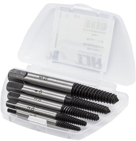 TJR® Lot de 5 extracteurs de vis en spirale Tailles #1 à #5 pour M3-M8 – Extracteur de boulons dénudés multi-cannelures facile