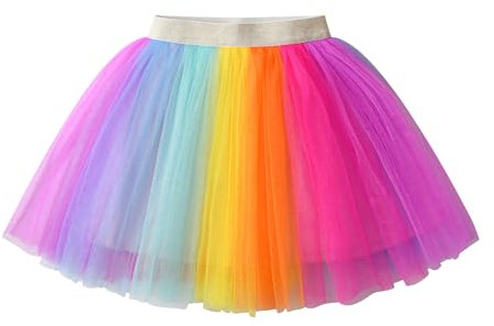 DXTON Mädchen Röcke Tanz Rock Tulle Tutu Prinzessin Baby Kinder Rock Paillette Ballett Skirt SK272 4-5 Jahre