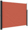vidaXL Seitenmarkise, Sichtschutz Ausziehbar, Windschutz Sonnenschutz für Garten Balkon Terrasse, Seitenrollo Seitenwandmarkise, Terrakottarot 160x300cm