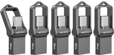 KEXIN USB C Stick 64GB 5 Stück OTG USB Speicherstick USB 3.0 Type C USB Stick für PC, Handy, USB C Handy, Auto