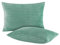 BaSaTex Winter Plüsch Kissenbezüge Kissenhüllen | 2er Pack 40x60 cm | Cashmere-Touch Coral Fleece,Rip-Cord“ | Sofakissen Couchkissen Zierkissenbezug | Reißverschluss | Salbei