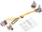Wiring Harness for JB Electric Guitar Bass, 2 Volume 1 Tone 1 Jack 500K Pots 3 Way Switch Wiring Harness for Jazz Bass Electric Guitar Parts