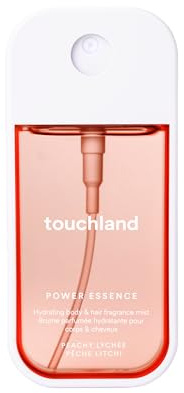 Touchland Hydrating Body & Hair Fragrance Mist – Peachy Lychee – 2 FL OZ Travel Size Perfume Spray – Notes of Lychee, Orchids, and Peach