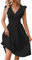 Robe Femme Chic Et Elegant Robe Sexy Chic Vetement Ete Tenues Élégante Plage Robe Boheme Chic Robe De Plage Robe Courte Grande Taille Et Ventes Flash Black L