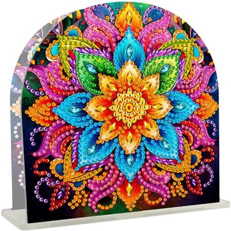 ALINUOYQ Acryl DIY 5d Art Painting Serviettenhalter Set Home Tischdekor (Mandala)