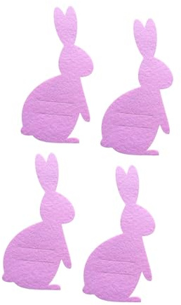 Bestecktasche für Osterhasen, Stoffzubehör, Kaninchen, Bestecktasche, Osterfestliche Tischdekoration, 4 Stück