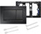 Plaque de déclenchement avec déclencheur de rinçage, plaque de déclenchement WC compatible avec Geberit Sigma 30, plastique ABS pour plus de durabilité et de durabilité, installation facile (noir)