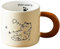 HUMOCHUSON Porcelana Taza De Leche De Oficina De Cerámica De 380 Ml Con Diseño De Gato Divertido Pintado A Mano