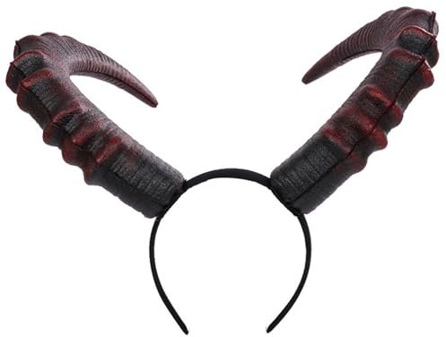 Trrymbbe Hörner Stirnband Gothic Demon Horn Realistic Devil Horns Stirnband Komfortable Cosplay -Accessoire für Halloween, Kostümpartys, Cosplay -Dämon