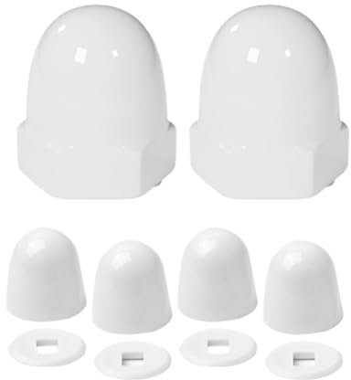 JISADER Tapas para pernos de inodoro modernas, fáciles de limpiar, de cerámica, prácticas y decorativas, para pernos de inodoro, decoración de baño, Conjunto Blanco