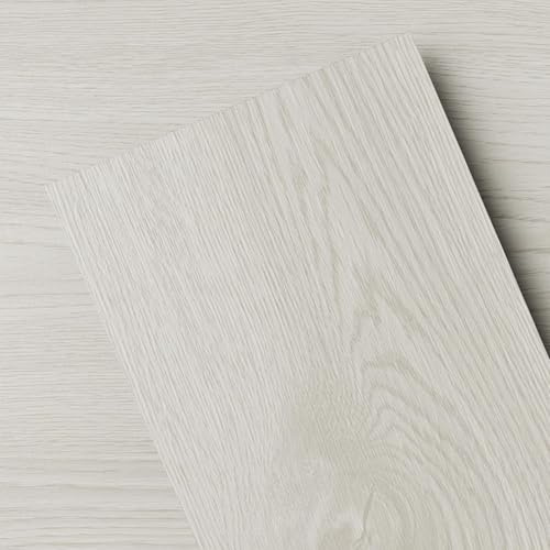 GreenFullHouse Vinyl Flooring, Vinyl Stick on Floor Tiles, Lino Flooring, Waterproof and Easy DIY Installation for Kitchen Rental House Bathroom, 37 Pieces | 5.02㎡, 6 x 35 inches, White Oak