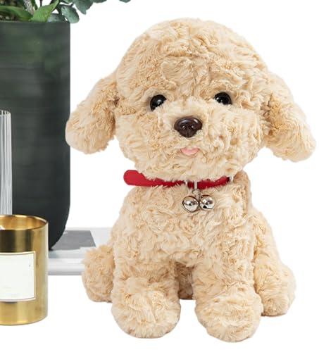 Jouet chien robot en peluche – jouet électronique interactif qui marche et parle – chiot chien robot réaliste, pour garçons, filles, famille, amis, jeunes, adolescents, anniversaire, Noël,