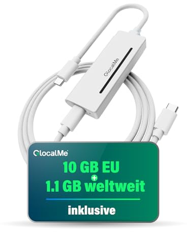 GlocalMe UniCord Pro USB C Cable WiFi 6 Mobile Hotspot | 100W Type C Fast Charging Cable for CarPlay Laptop, Portable WiFi Hotspot for Travel in 200+ Countries, No SIM Required