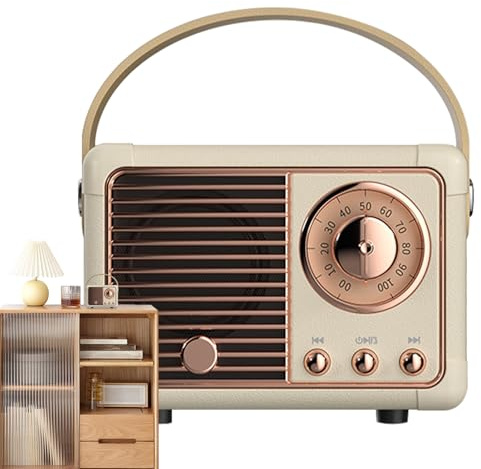 Wireless Speaker - Retro Office Desk Accessories, Aesthetic Room Decor Desk Speaker for Teens, Seniors and Adults | Home Office Desk, Bedroom, Kitchen