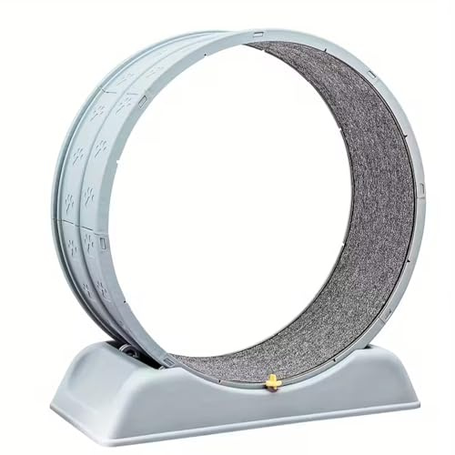 Katzenlaufrad, Laufrad Katze Groß, Katzenrad, GroßEs Cat Running Wheel FüR Wohnungskatzen, Laufband Mit Feststellmechanismus, BeschäFtigungsspielzeug FüR Katzen Drinnen, 84x79x34cm
