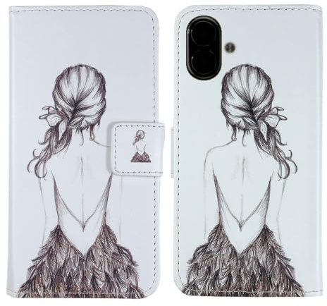 Tnviud PU Flip Leder Tasche Hülle Case Cover Handytasche Schutzhülle Etui Skin Für Furi Phone FLX1S 6.7 (Back Girl Design)