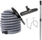 Nadair OVO Tuyau Anti-écrasement de 9,1 m et Brosse de Sol Deluxe de 30,5 cm, Noir et Gris, 9,1 m
