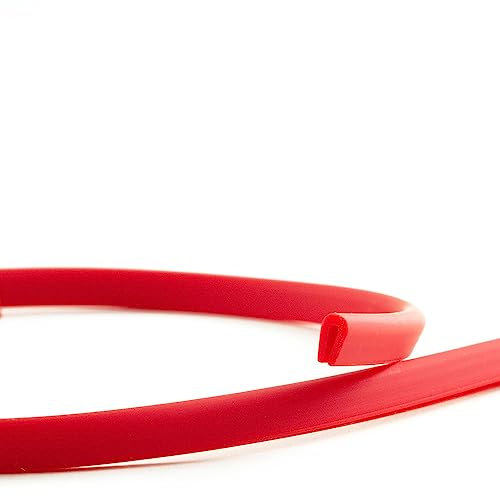 EUTRAS [5m] Kantenschutz KSO4004 rot 0,4-1,5 mm – schützt und entschärft Kanten – für Bleche und Autotür – gut um Kurven und Biegungen - Qualität Made in Germany