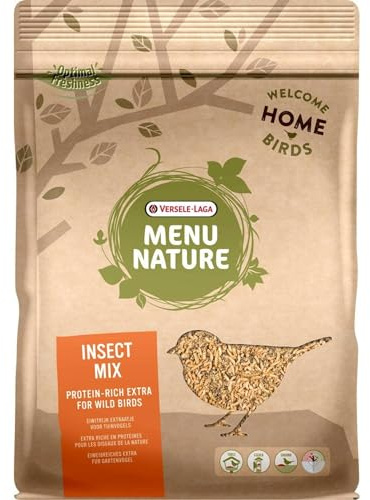Versele-Laga Menu Nature Insektemix | 250 g | Für brütende und Junge Vögel | Ergänzungsfuttermittel zur Unterstützung der Eiablage und Entwicklung | Mit Mehlwürmern und Garnelen