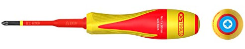 KS Tools 922.6226 - Tournevis POZIDRIV® PZ1 - Bi-matière isolé 1000V - Pour borniers électriques