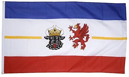 Flaggenfritze Fahne/Flagge Deutschland Mecklenburg Vorpommern - 150 x 250 cm + gratis Sticker, XXL-Fahne