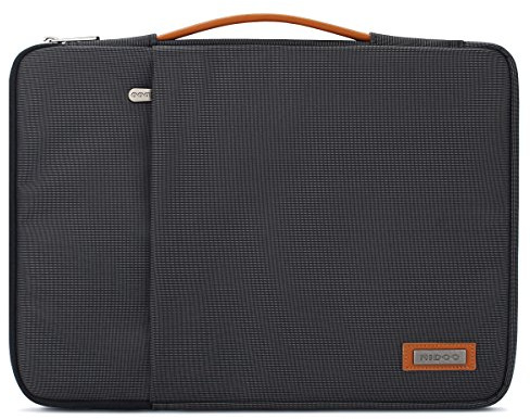 NIDOO 13 Zoll Laptop Tasche Sleeve Hülle Umhängetaschen Aktentasche Laptoptasche für 13 MacBook Pro / 12.9 iPad Pro 2016 2017/13.5 Surface Laptop 2/13.3 Dell Inspiron 13 7380 7386, Schwarz