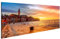 Bild Bilder auf Leinwand Schöner Sonnenuntergang in Rovinj an der Adriaküste von Kroatien Wandbild Leinwandbild Poster