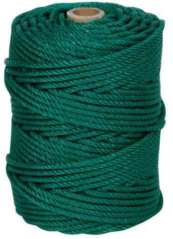 Corda cablata in polipropilene 4 fili 5 mm verde 100 m