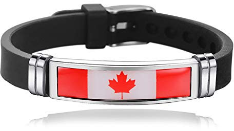 Kanada Flagge geflochtenes Armband Silikon Kette Armband Souvenir, Mode handgefertigte Armband für Mann & Frau besonderes Tagesgeschenk
