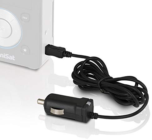 Wicked Chili miniUSB KFZ-Ladegerät kompatibel mit TechniSAT Techniradio DRD, TECHNIRADIO Solar, DIGITRADIO 1, DIGITRADIO 2, DIGITRADIO 2S, Viola 3 DAB+/UKW-Radio (1,5m 1000mAh, LED) schwarz
