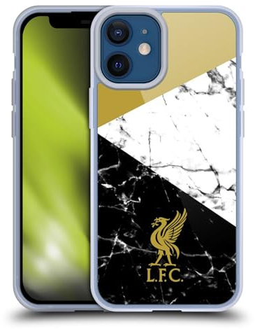 Head Case Designs Offizielle Liverpool Football Club Liver Bird Gold Marmor Gelhülle [Militärischer Schutzgrad] Kompatibel Mit Apple iPhone 12 Mini Und Kompatibel Mit MagSafe