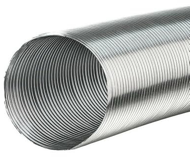 Prostko Silver Aluminium Flexible Hose - 80mm / 3m - Alloy Flexi Air Duct Pipe Tube Heat/Lightweight and Corrosion Resistant Aluminium Tape
