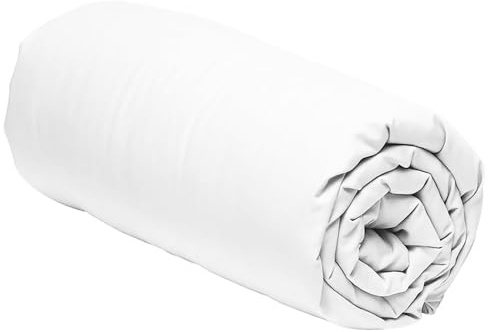 Duquennoy & Lepers Spannbettlaken, für Doppelbett, 160 x 200 cm, Perkal, 80 Fäden, 100 % Baumwolle, Hotelqualität, Spannhöhe 30 cm, speziell für dicke Matratzen, weich, atmungsaktiv und