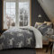 Catherine Lansfield Bedding Hirsch Sherpa Jacquard King Bettbezug-Set mit Kissenbezügen, Grau