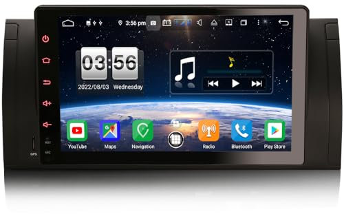GONFEN 9 Zoll Acht-Kern Android 11.0 DAB+ Autoradio Für BMW 5er E39 X5 E53 M5 mit GPS Navigation Unterstützt CarPlay Android AUTO 4GB RAM + 64GB ROM DSP 4G WiFi USB Bluetooth A2DP DVR OBD2 TPMS DVB-T2