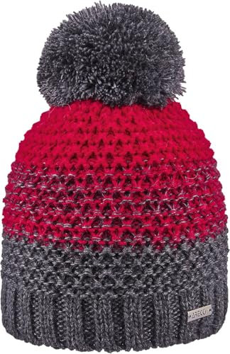 Areco Pudelmütze SCHWARZ-ROT - -