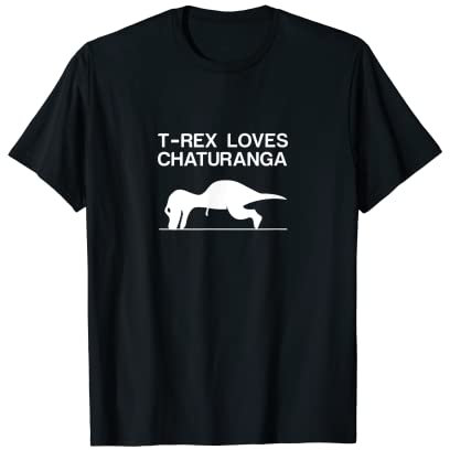 T-Rex Loves Chaturanga Yoga Dinosaurier Tyrannosaurus Rex Geschenke T-Shirt