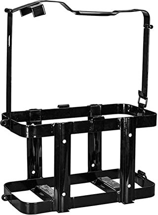URFEDA Kanisterhalterung,Kohlenstoffstahl Kanister-Halterung Metallkanisterhalterung Benzinkanister Halterung Abschließbar für 10L und 20L Kohlenstoffstahlplatte kanister