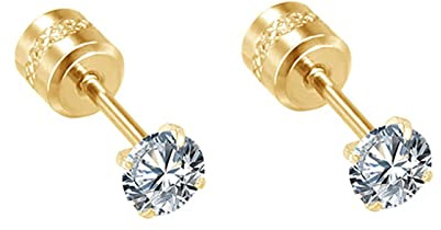 Homxi Boucle d'Oreilles Homme Femme Clou,Boucles Doreilles Acier Inoxydable Argent 2/8MM Rond avec Zircone Cubique Boucle D'Oreille Femme Argent