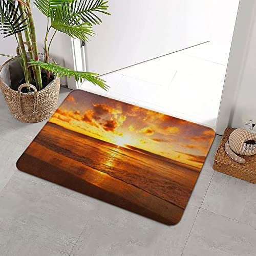 ERICAT Badteppich rutschfeste,Australische Great Ocean Road Australien Sunset Cliff Landschaft Sea,Wasserabsorbierend Badematte maschinenwaschbar Badvorleger für Dusche,Badewanne,40x60cm