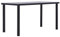 Homgoday Esstisch Schwarz und Grau Zement, 140 x 70 x 75 cm aus MDF, Gartentisch, Terrassentisch, Esstisch, Gartentisch, Outdoor-Tische